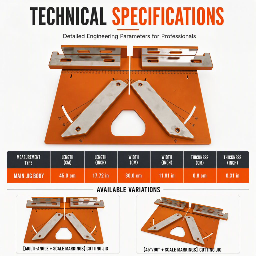 📢📢 50% OFF📐Precision Miter Cutting Guide – 45° & 90° Angles with Scale Markings for Door Frames and Wood Trim