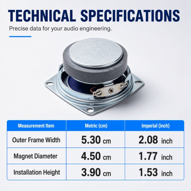 📢📢 50% OFF🔊52mm Full-Range Speaker Driver – External Magnet Audio Speaker Unit