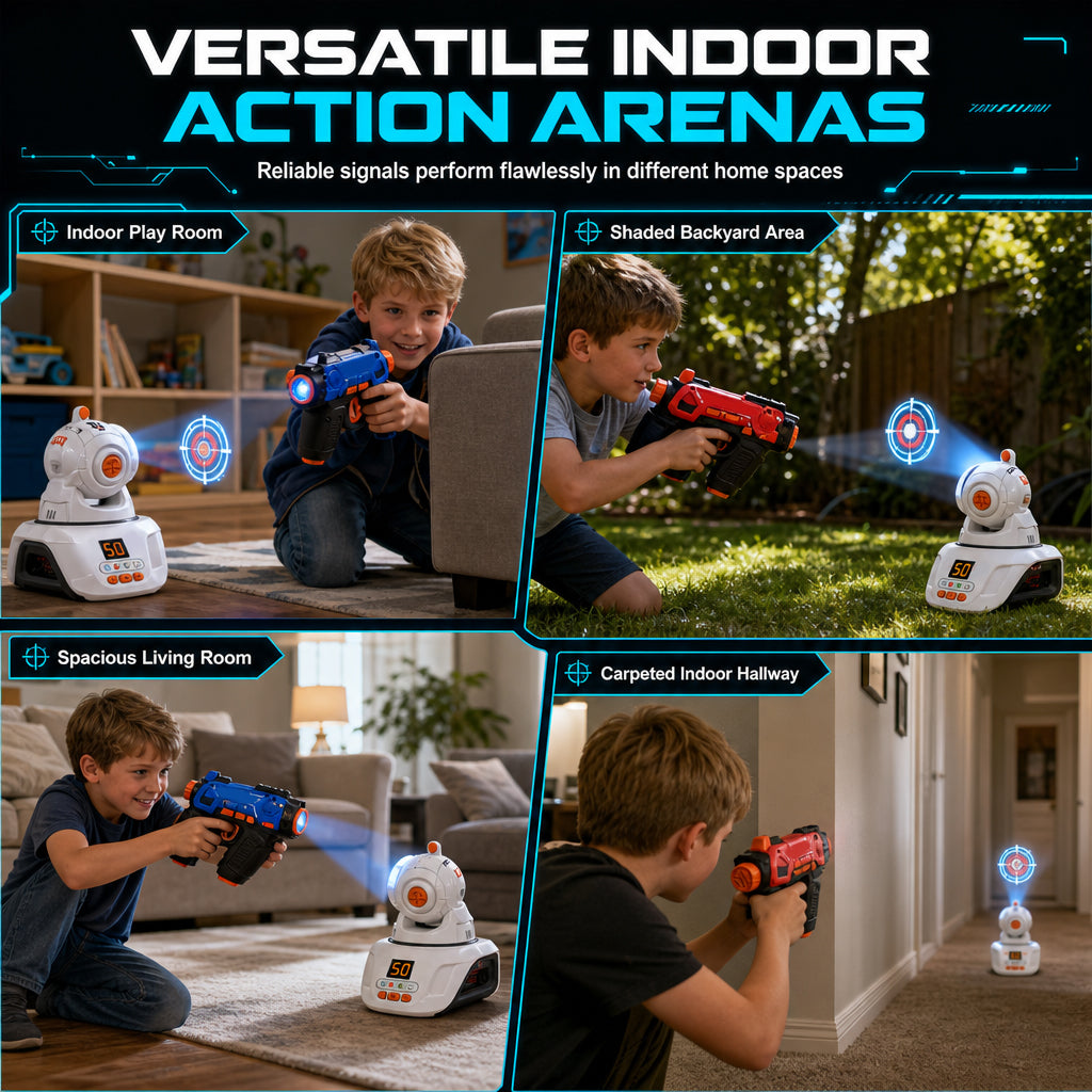 🎄Celebrate the Christmas Sale with 50% Off！！🎁Kids Infrared Laser Battle Toy Gun Set with 2 Mini Pistols and 1 Projector featuring Sound and Light