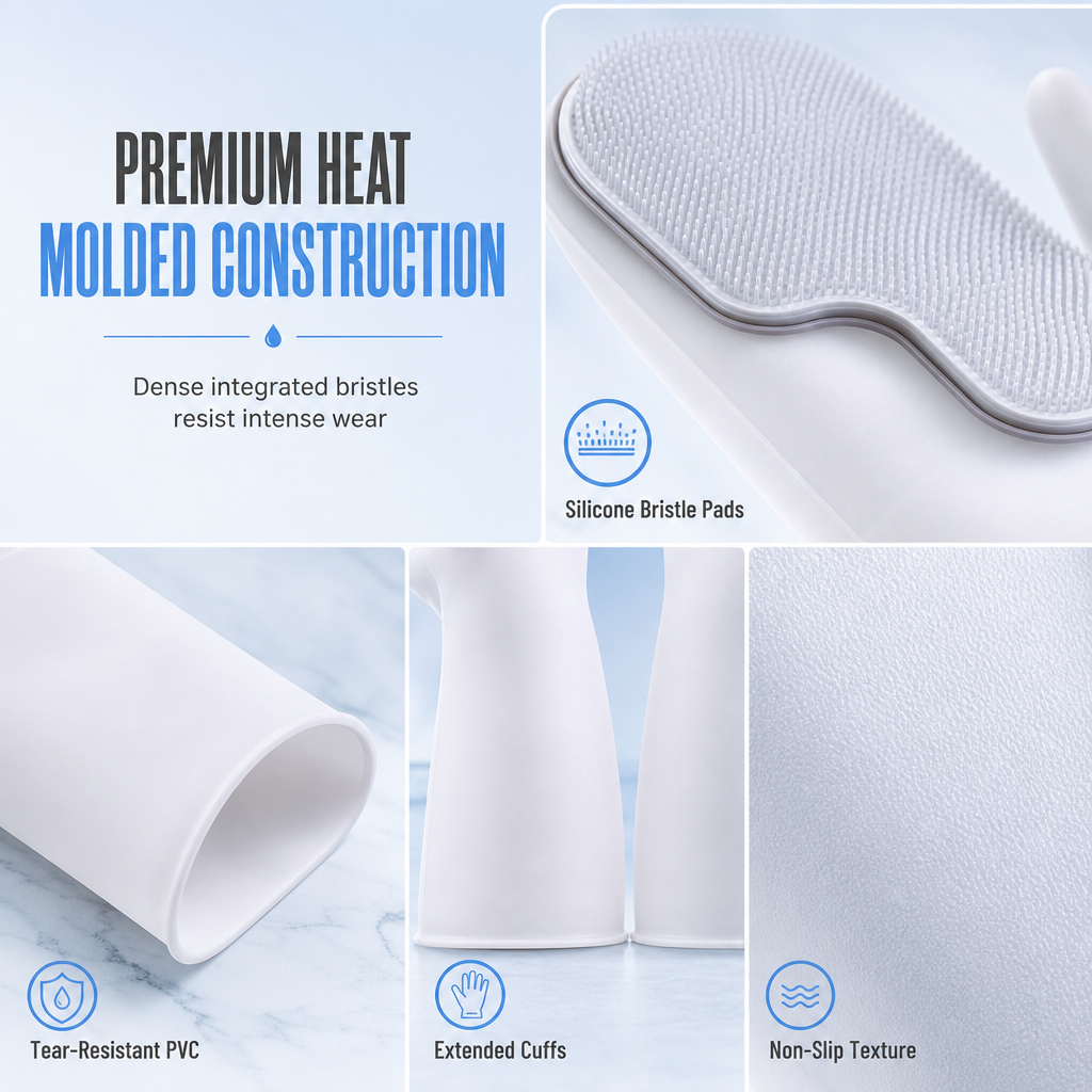 📢📢50% OFF !! ⏰Multifunctional Waterproof Kitchen Dishwashing and Household Cleaning Gloves🧼