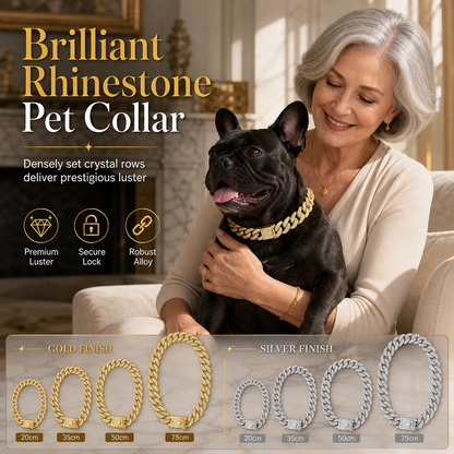 💎 Iced-Out Cuban Dog Collar – Bold, Secure & Fur-Friendly ✨