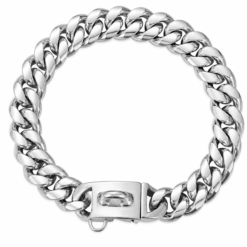 💎 Iced-Out Cuban Dog Collar – Bold, Secure & Fur-Friendly ✨