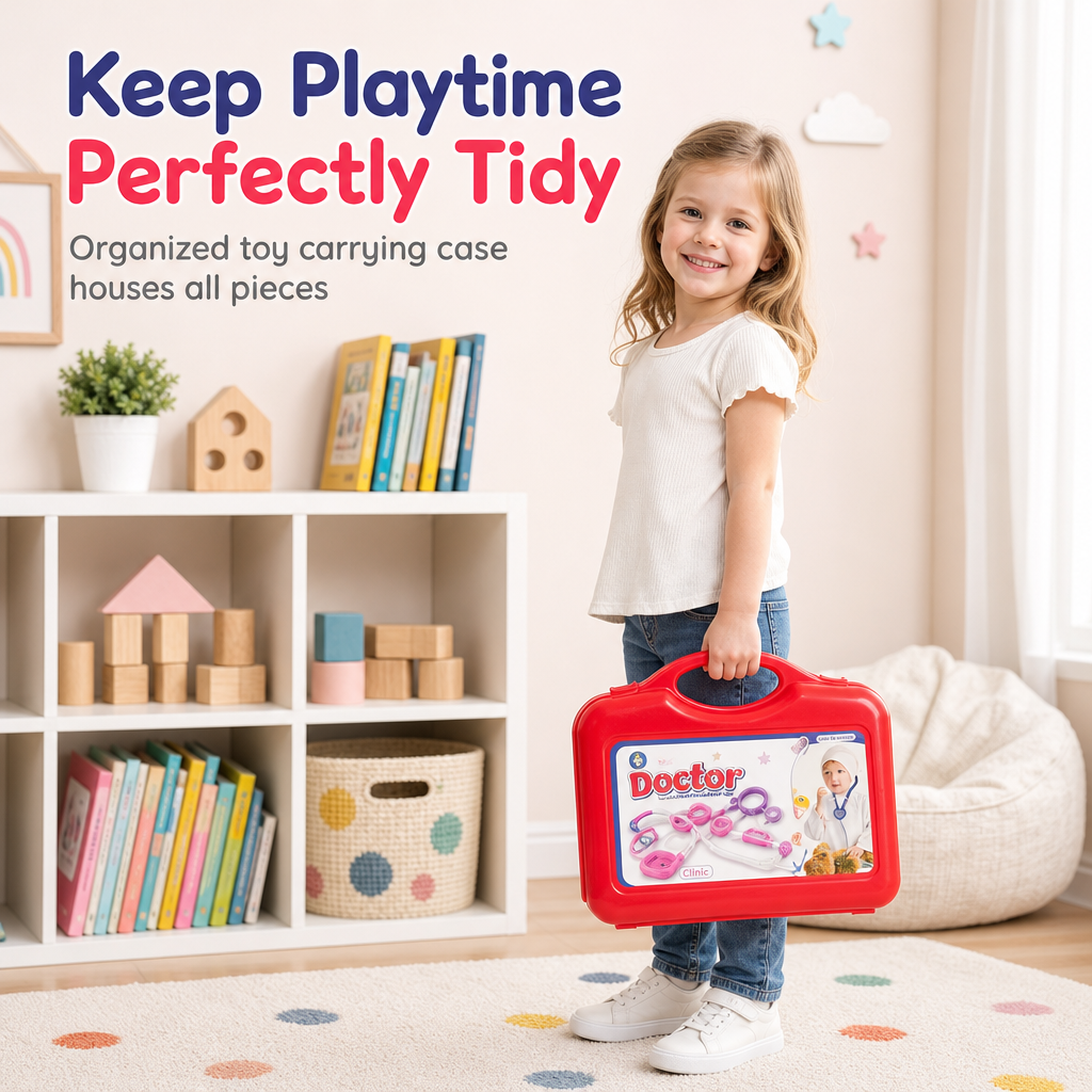 📢📢50% OFF !! ⏰Kids Doctor Pretend Play Set with Stethoscope and Medical Accessories