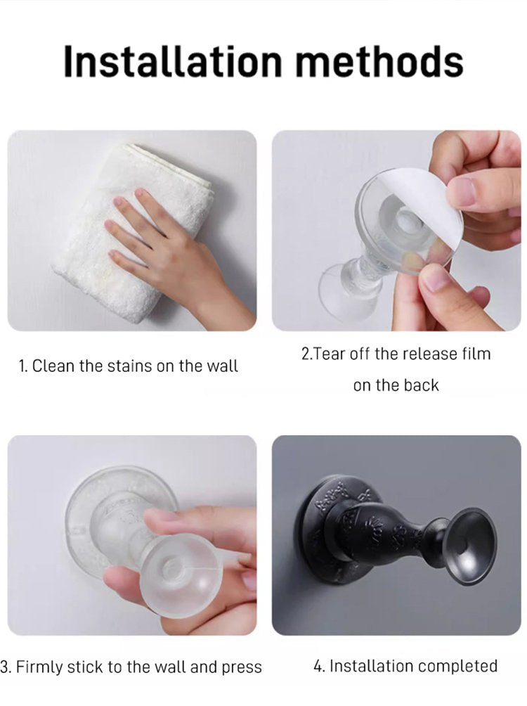 Silicone anti-collision door hook [No punching, suitable for all doors
