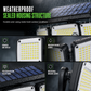 Solar Outdoor Wall Light with Dual Motion Sensors for Garden Yard and Fence Lighting