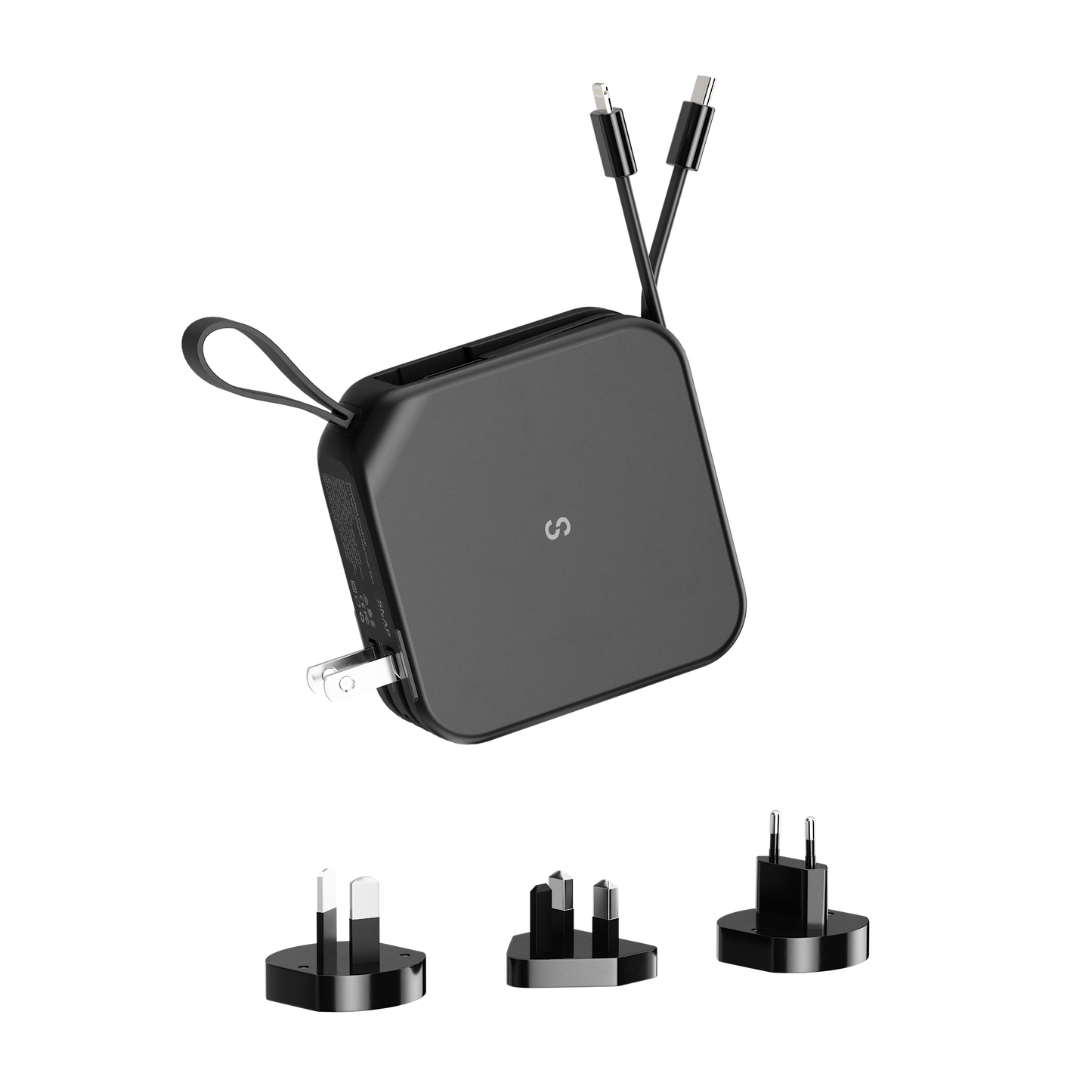 5-in-1 Magnetic Wireless Power Bank with Built-in Cable Prongs