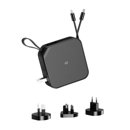 5-in-1 Magnetic Wireless Power Bank with Built-in Cable Prongs