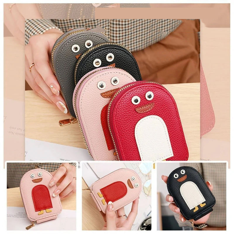 Cute Penguins PU Credit Card Coin Wallet