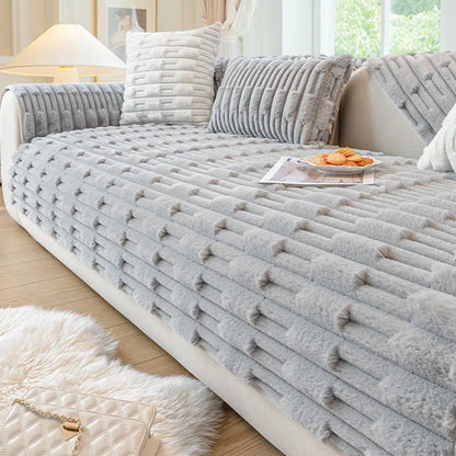 Winter Gift-Extremely Soft, Fluffy, Luxurious Soft Sofa Cover