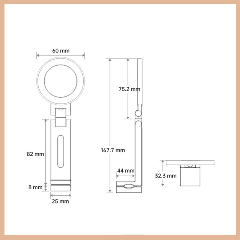 Portable Rotatable Clip-on Magnetic Phone Holder