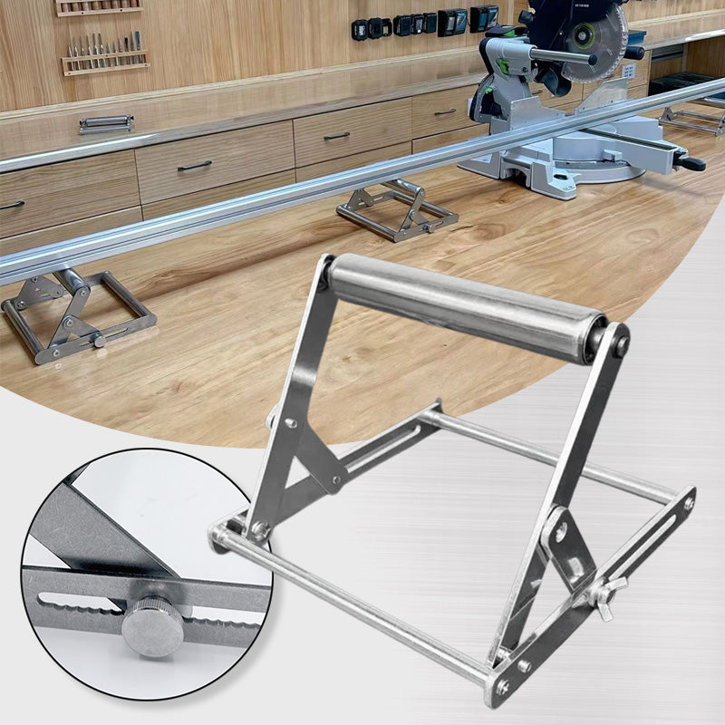 Foldable Stainless Steel Stand with One Roller - Cutting Machine Companion