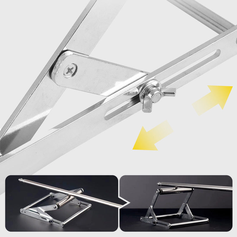 Foldable Stainless Steel Stand with One Roller - Cutting Machine Companion