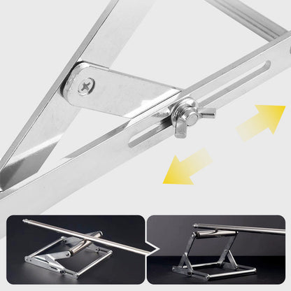 Foldable Stainless Steel Stand with One Roller - Cutting Machine Companion