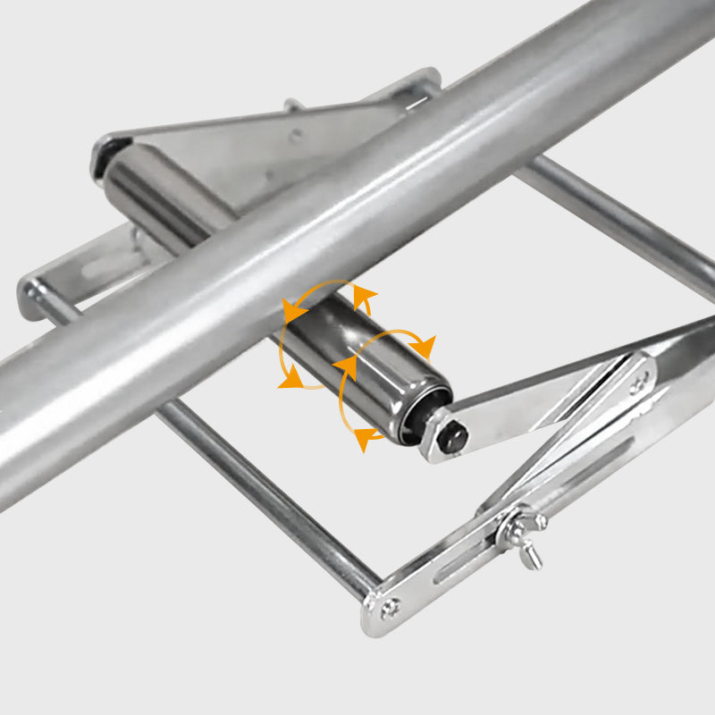 Foldable Stainless Steel Stand with One Roller - Cutting Machine Companion